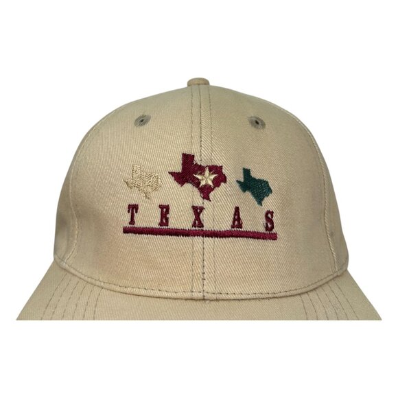 Texas Embroidered Tan Baseball Hat Cap Strapback Vintage State Exp Headwear - Picture 3 of 13
